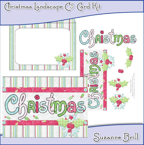 Christmas Landscape C5 Card Kit - The Printable Craft Shop