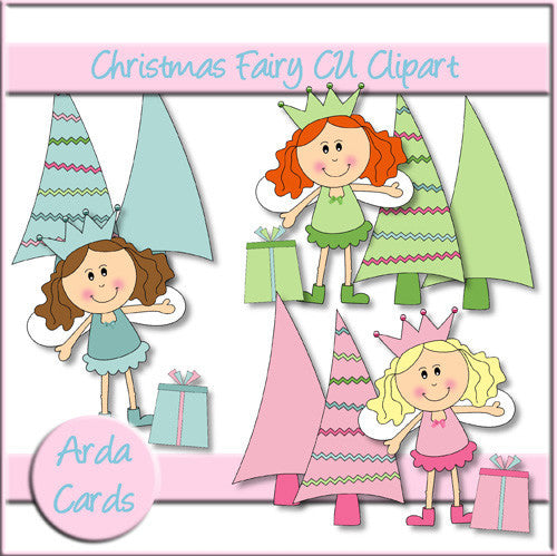 Christmas Fairy CU Clipart - The Printable Craft Shop