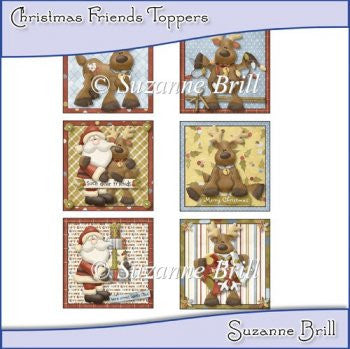 Christmas Friends Toppers - The Printable Craft Shop