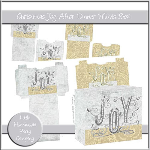 Christmas Joy After Dinner Mint Boxes - The Printable Craft Shop