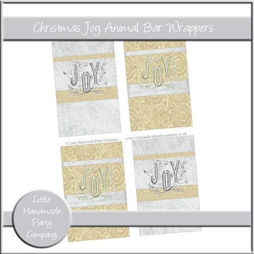 Christmas Joy Animal Bar Wrappers - The Printable Craft Shop