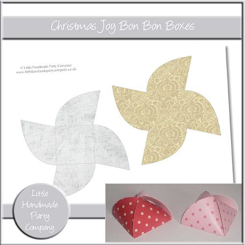 Christmas Joy Bon Bon Boxes - The Printable Craft Shop