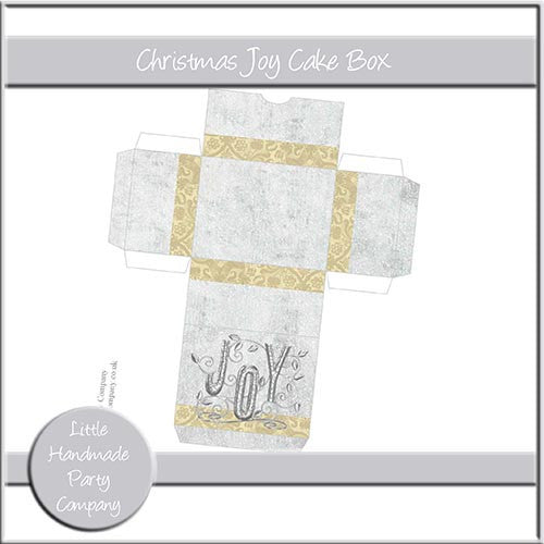 Christmas Joy Cake Box - The Printable Craft Shop