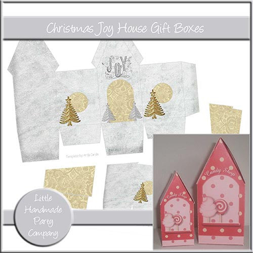 Christmas Joy House Gift Boxes - The Printable Craft Shop