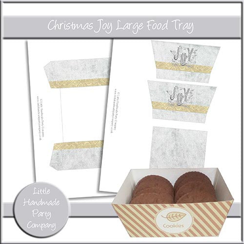 Christmas Joy Large Food Tray - The Printable Craft Shop