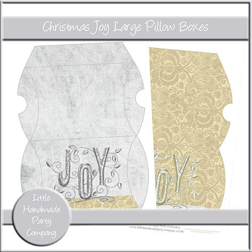 Christmas Joy Large Pillow Boxes - The Printable Craft Shop
