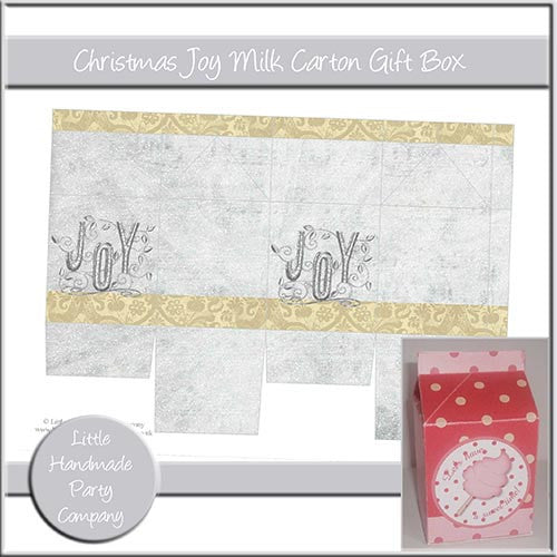 Christmas Joy Milk Carton Box - The Printable Craft Shop