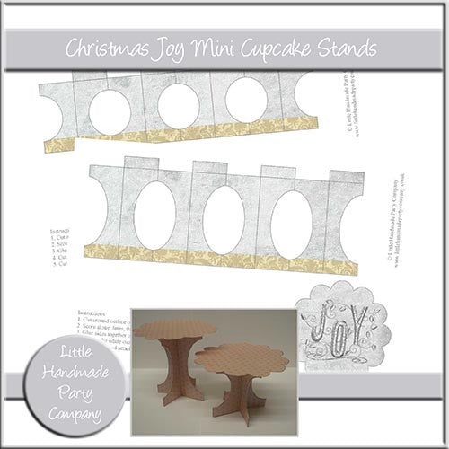 Christmas Joy Mini Cupcake Stands - The Printable Craft Shop