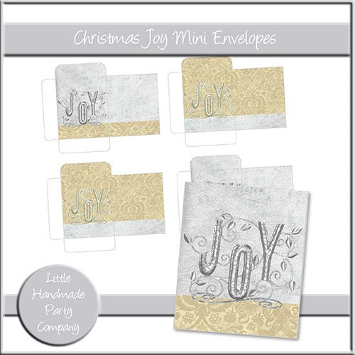 Christmas Joy Mini Envelopes - The Printable Craft Shop