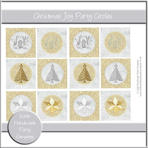 Christmas Joy Party Circles - The Printable Craft Shop