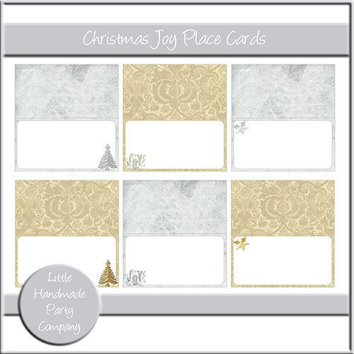 Christmas Joy Place Cards - The Printable Craft Shop