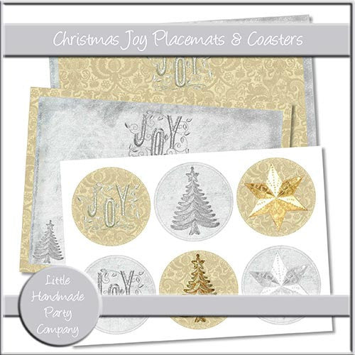 Christmas Joy Placemats & Coasters - The Printable Craft Shop