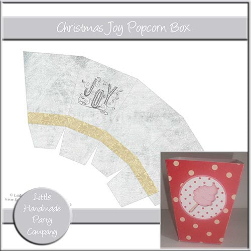 Christmas Joy Popcorn Box - The Printable Craft Shop