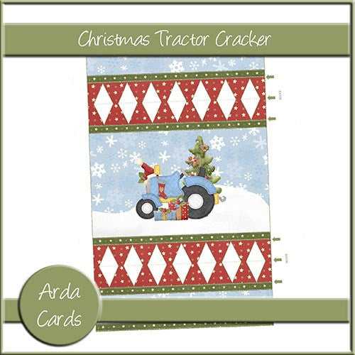 Christmas Tractor Cracker - The Printable Craft Shop