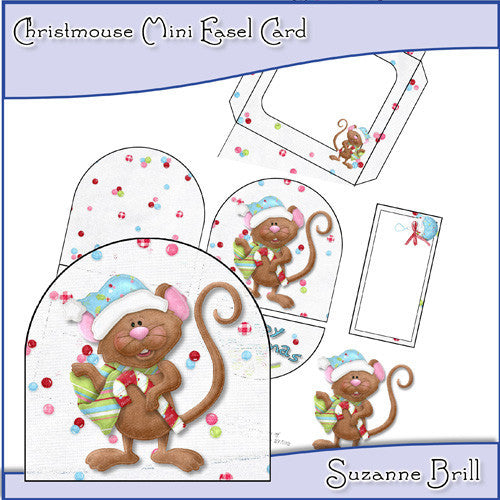 Christmouse Mini Easel Card - The Printable Craft Shop