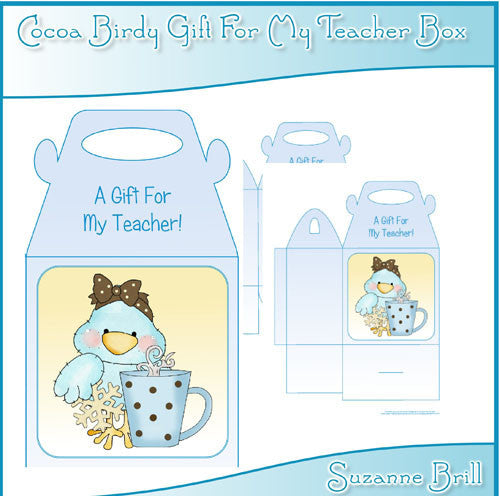 Cocoa Birdy Gift For My Teacher Box - The Printable Craft Shop