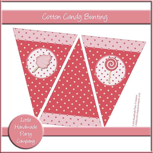 Cotton Candy Bunting - The Printable Craft Shop