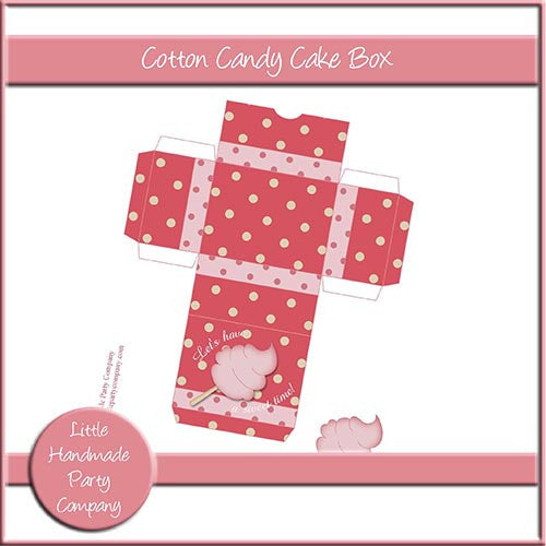 Cotton Candy Cake Box - The Printable Craft Shop
