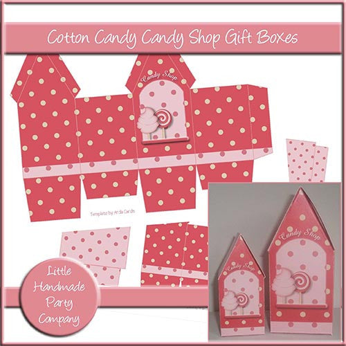 Cotton Candy Candy Shop Boxes - The Printable Craft Shop