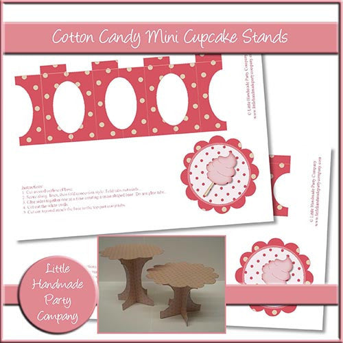 Cotton Candy Mini Cupcake Stands - The Printable Craft Shop
