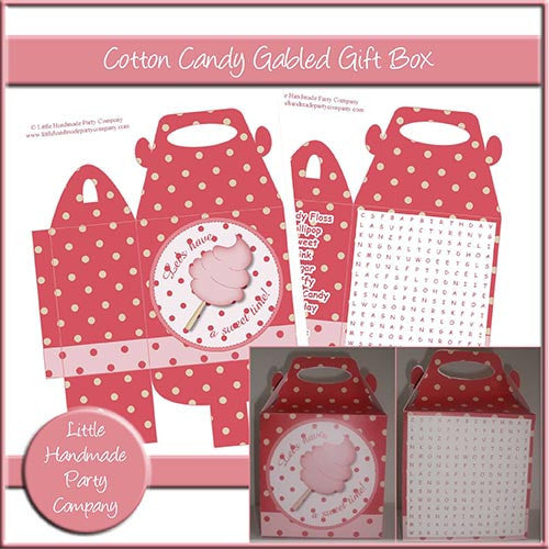 Cotton Candy Gabled Gift Box - The Printable Craft Shop