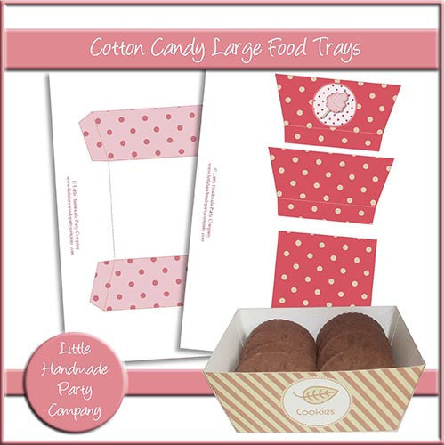 Cotton Candy Large Food Tray - The Printable Craft Shop