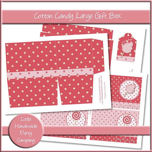 Cotton Candy Large Gift Box - The Printable Craft Shop