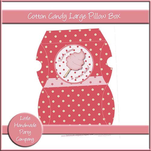 Cotton Candy Large Pillow Box - The Printable Craft Shop