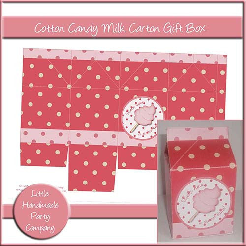 Cotton Candy Milk Carton Box - The Printable Craft Shop