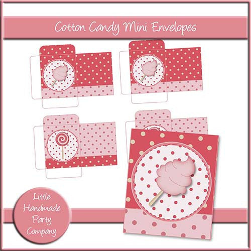 Cotton Candy Mini Envelopes - The Printable Craft Shop