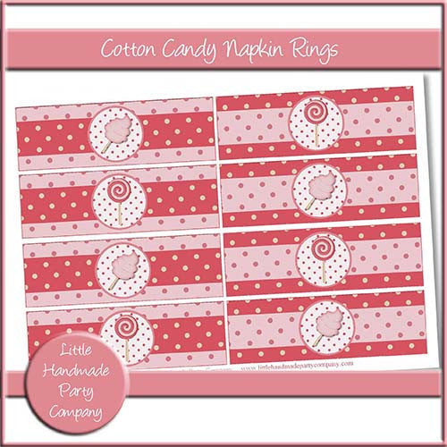 Cotton Candy Napkin Rings - The Printable Craft Shop