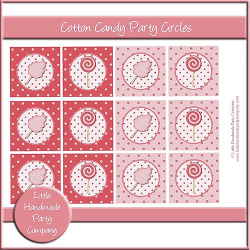 Cotton Candy Party Circles - The Printable Craft Shop