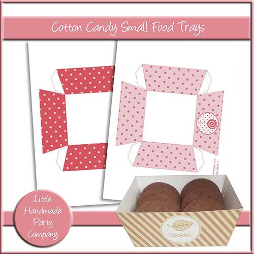 Cotton Candy Small Food Tray - The Printable Craft Shop