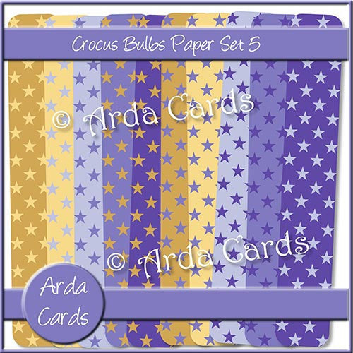 Crocus Bulbs Papers Set 5 - The Printable Craft Shop