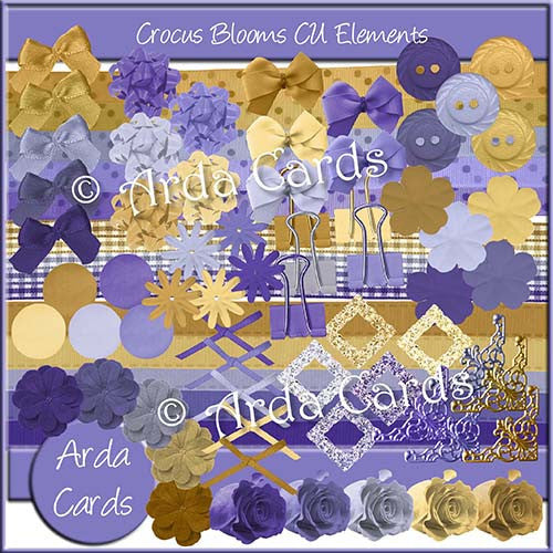 Crocus Bulbs CU Elements - The Printable Craft Shop