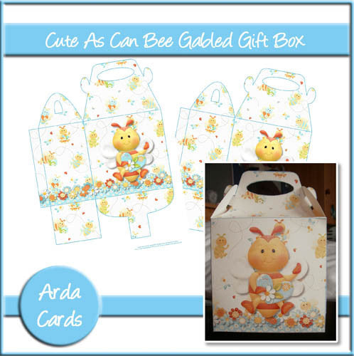 Cute As Can Bee Gabled Gift Box - The Printable Craft Shop
