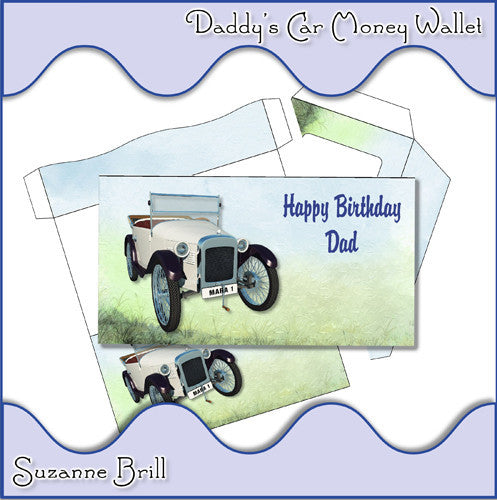 Daddy's Car Money Wallet - The Printable Craft Shop