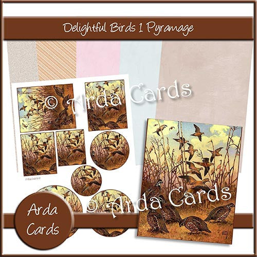 Delightful Birds 1 Pyramage Set - The Printable Craft Shop