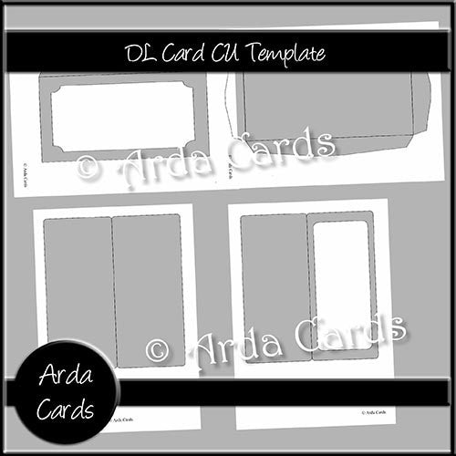 DL Card CU Template - The Printable Craft Shop
