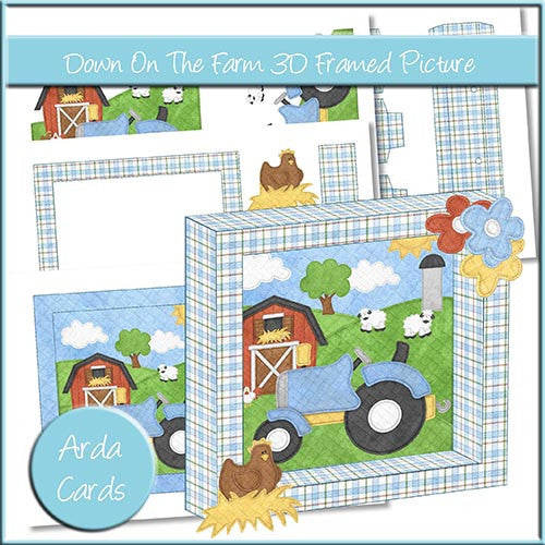 Down On The Farm 3D Framed Picture - The Printable Craft Shop