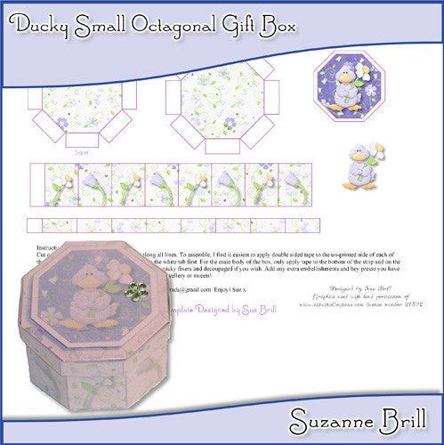 Ducky Small Octagonal Gift Box - The Printable Craft Shop