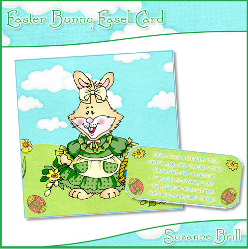 Easter Bunny Easel Card - The Printable Craft Shop