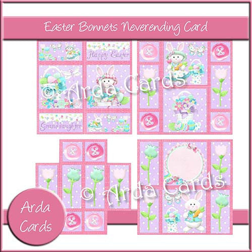 Easter Bonnets Neverending Card - The Printable Craft Shop - 1