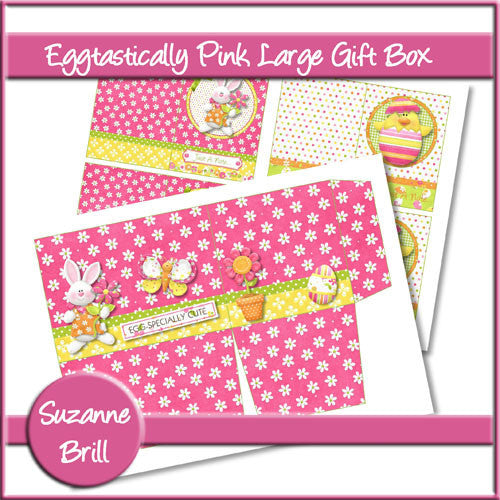 Eggtastically Pink Large Gift Box - The Printable Craft Shop