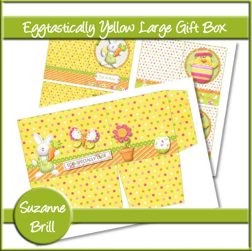 Eggtastically Yellow Large Gift Box - The Printable Craft Shop