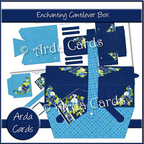 Enchanting Flowers Cantilever Box - The Printable Craft Shop - 1