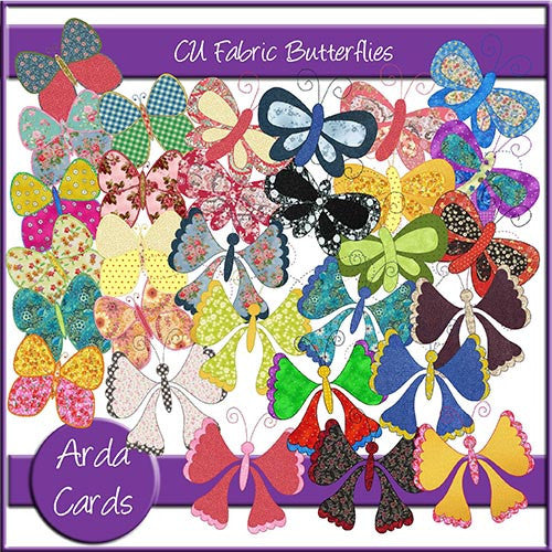 Fabric Butterflies - The Printable Craft Shop