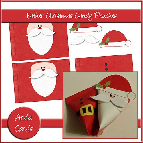 Father Christmas Candy Pouches - The Printable Craft Shop