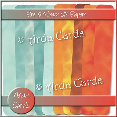 Fire & Water CU Papers - The Printable Craft Shop