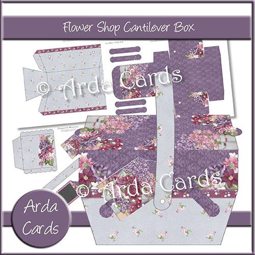 Flower Shop Cantilever Box - The Printable Craft Shop - 1